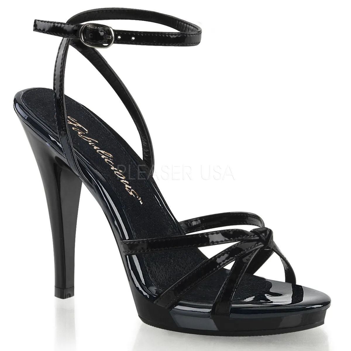 Strappy Ankle Wrap Platform Sandal Shoe with 4.5-inch Heel 3-colors FLAIR-436