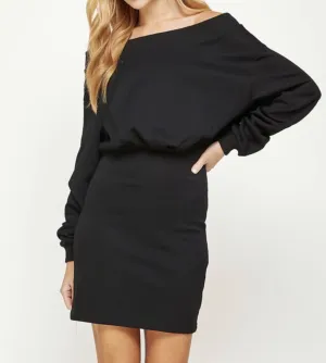 The Grace Dress: Off Shoulder Sweatshirt Dress