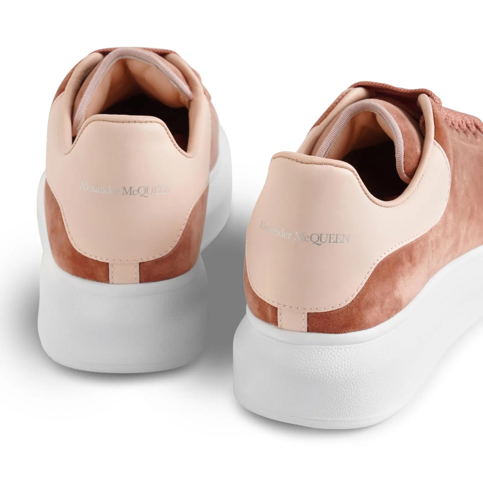 Velvet rose gold classic sneakers