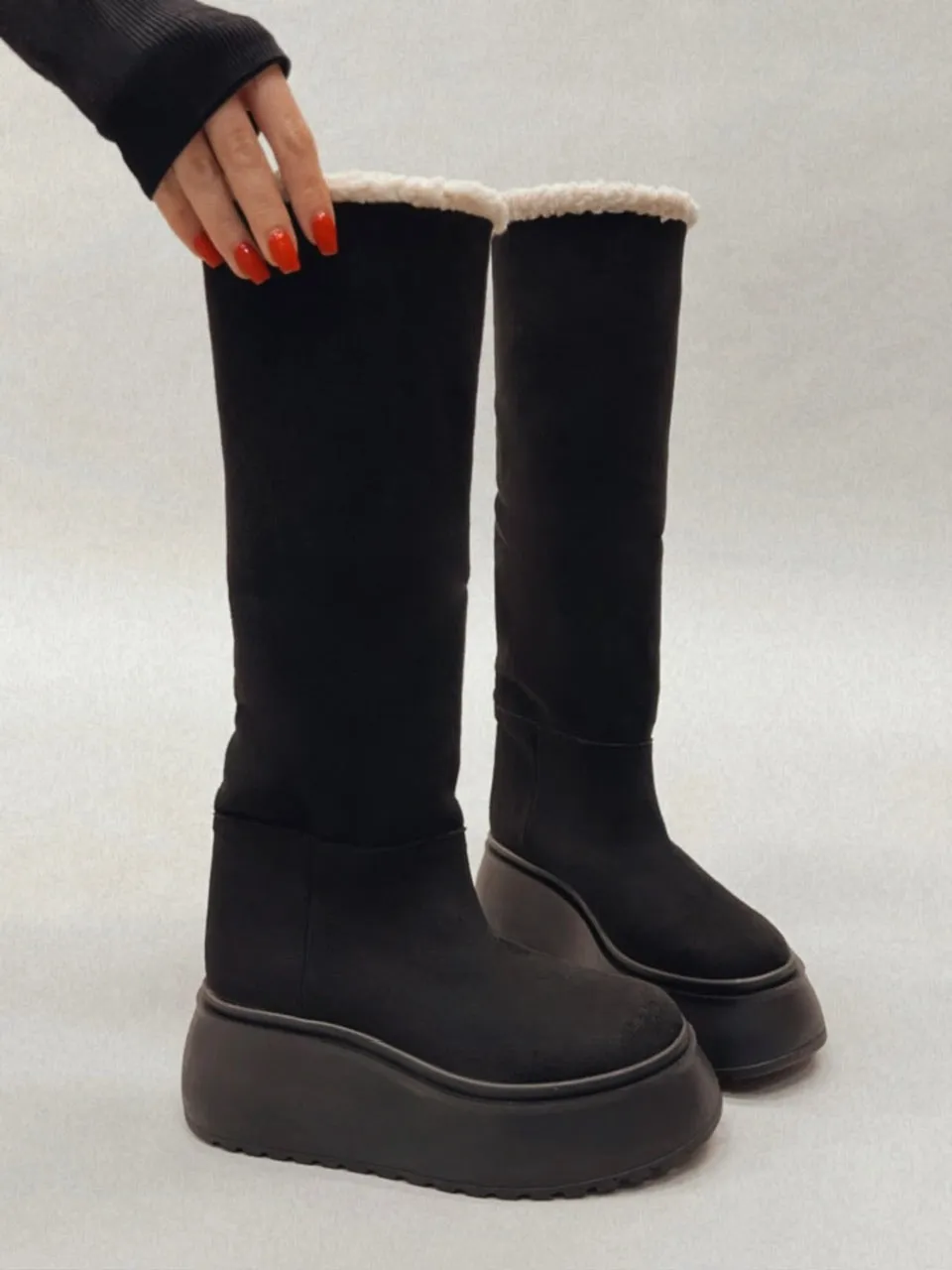 (Winter BIG SALE💥)Comfortable and versatile mid-calf fur boots
